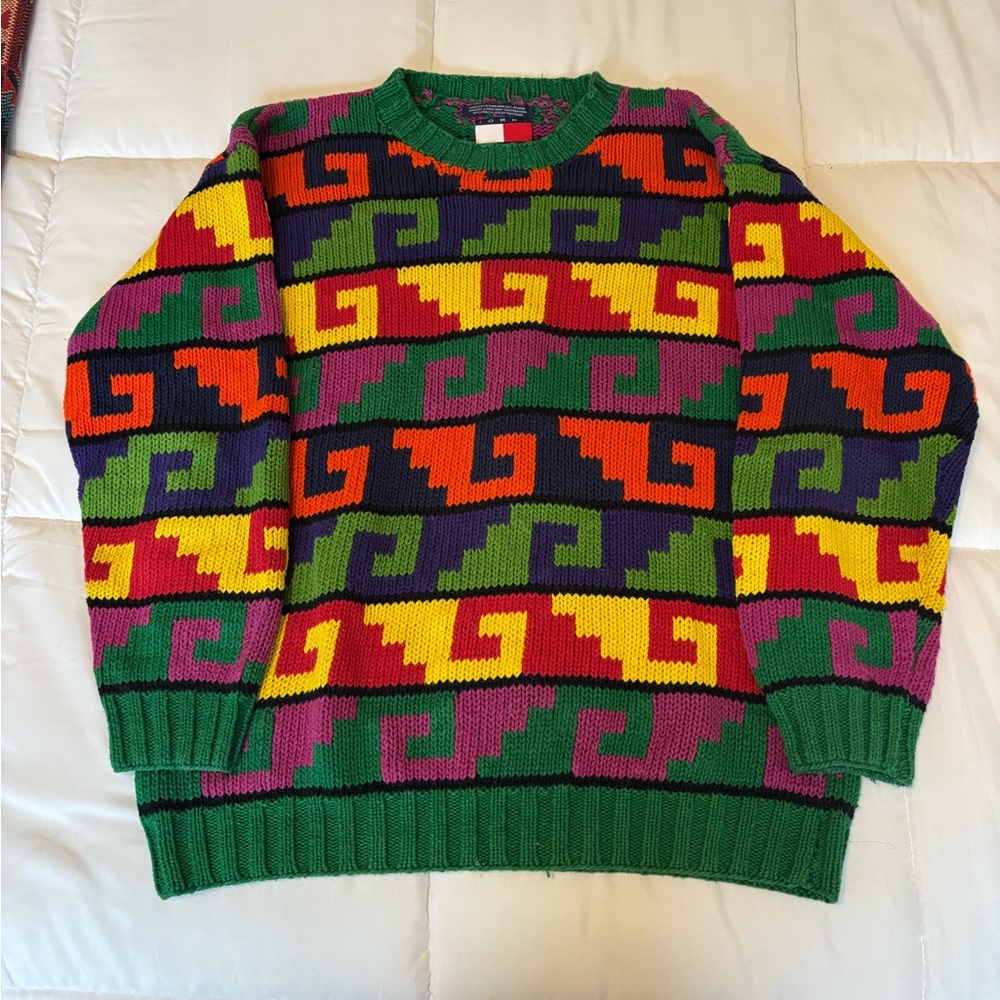 Colorful Geometric Pattern Sweater